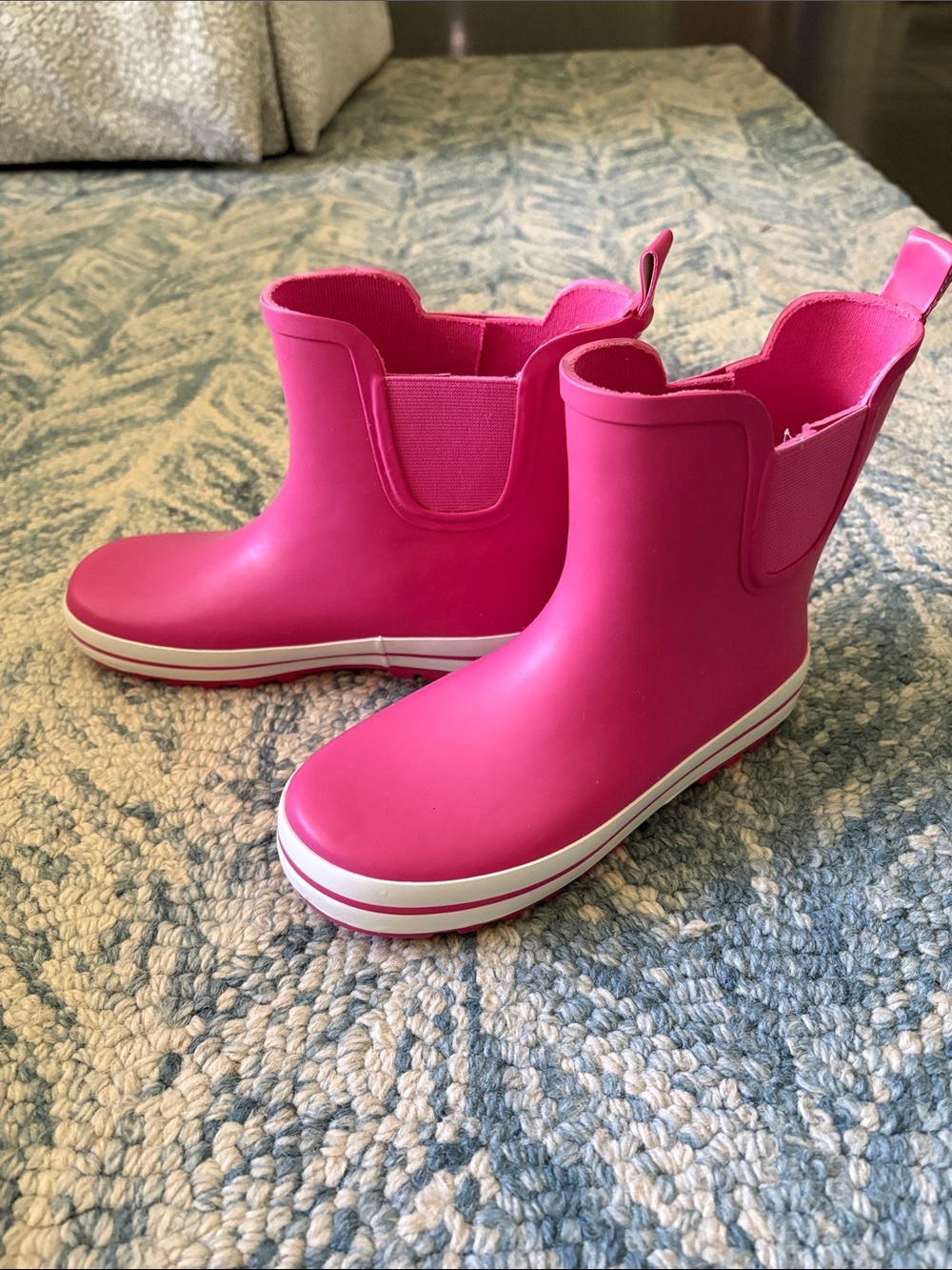 J. Crew Hot Pink Kids Waterproof Rain Boots